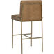 Lathan 42.75 inch Tan Leather Barstool